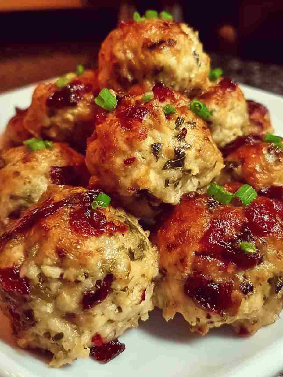 Cranberry Turkey Stuffing Balls Recipe