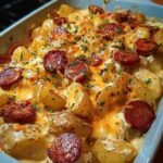 Creamy Cheesy Ranch Potatoes with Smoked Sausage