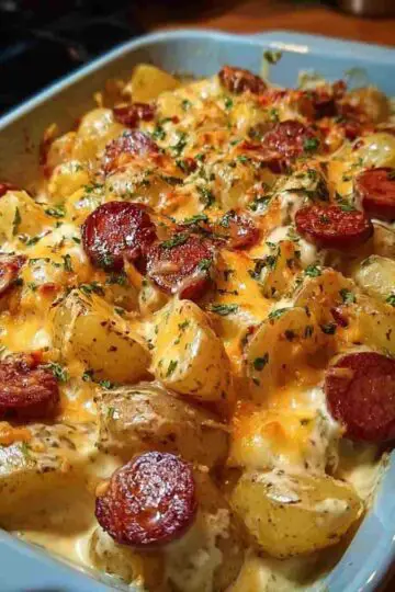 Creamy Cheesy Ranch Potatoes with Smoked Sausage