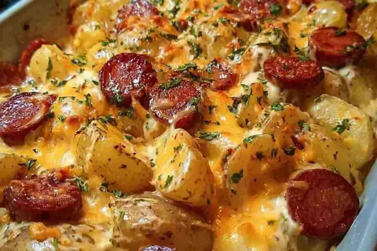 Creamy Cheesy Ranch Potatoes with Smoked Sausage