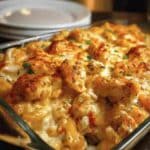 Cheesy Creamy Chicken Casserole Bake Recipe