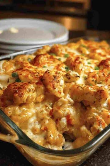 Cheesy Creamy Chicken Casserole Bake Recipe