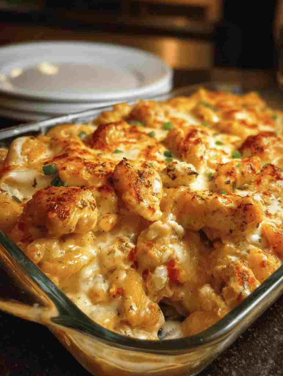Cheesy Creamy Chicken Casserole Bake Recipe