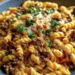 Creamy Rotel Pasta with Ground Beef Cheesy Dinner