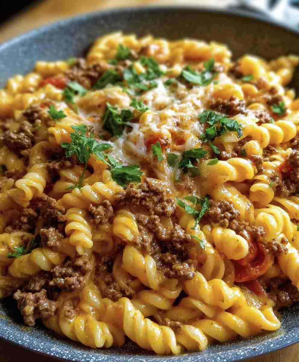 Creamy Rotel Pasta with Ground Beef Cheesy Dinner