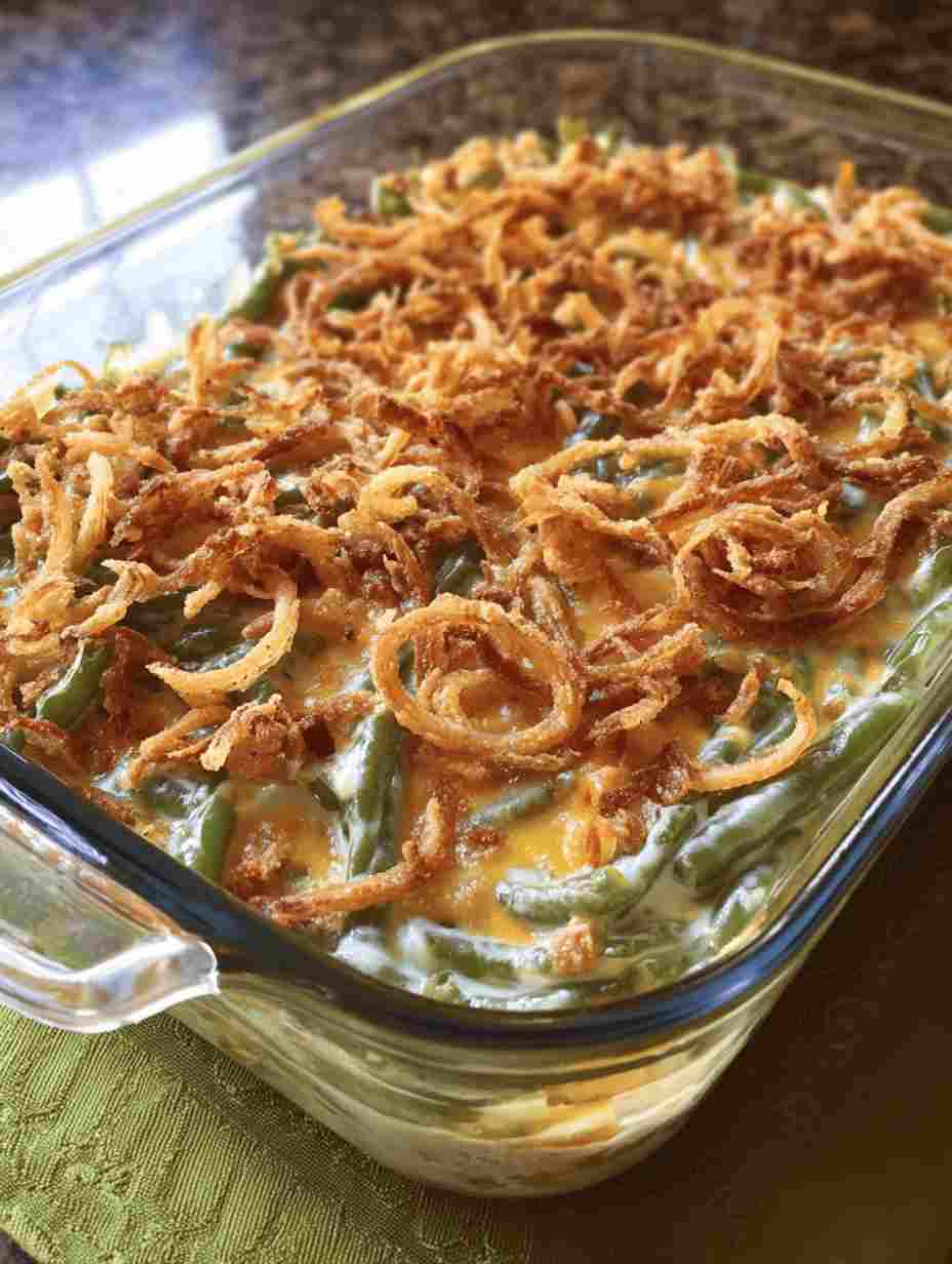 Easy Cheesy Green Bean Casserole Recipe
