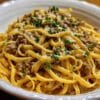 Garlic Butter Beef Linguine