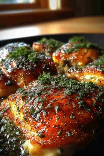 Garlic Butter Roast Chicken Thighs