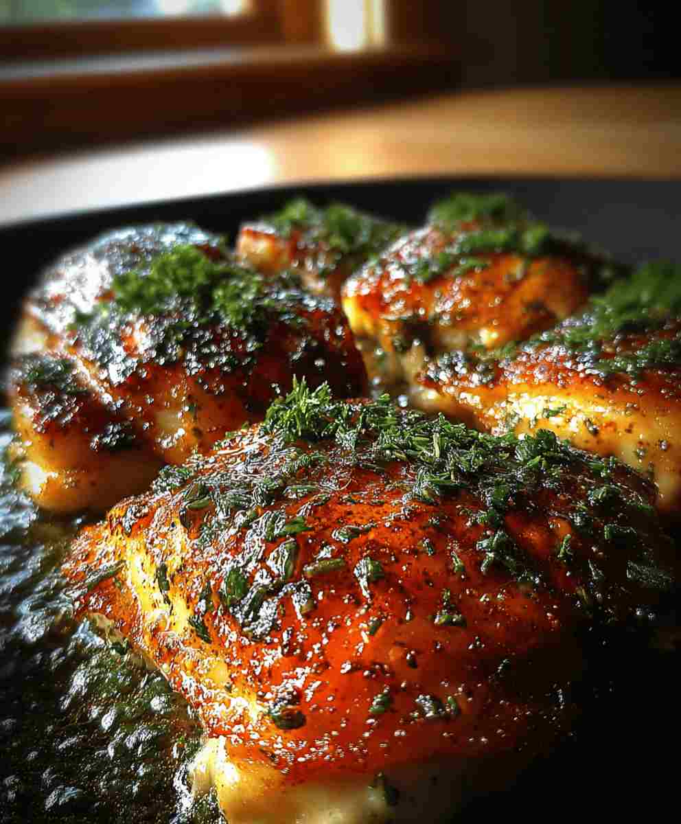 Garlic Butter Roast Chicken Thighs