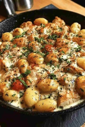Garlic Chicken Gnocchi Skillet Creamy One Pan Dinner