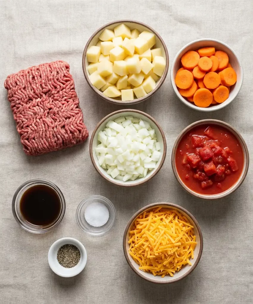 Hobo Casserole Recipe ingredients1