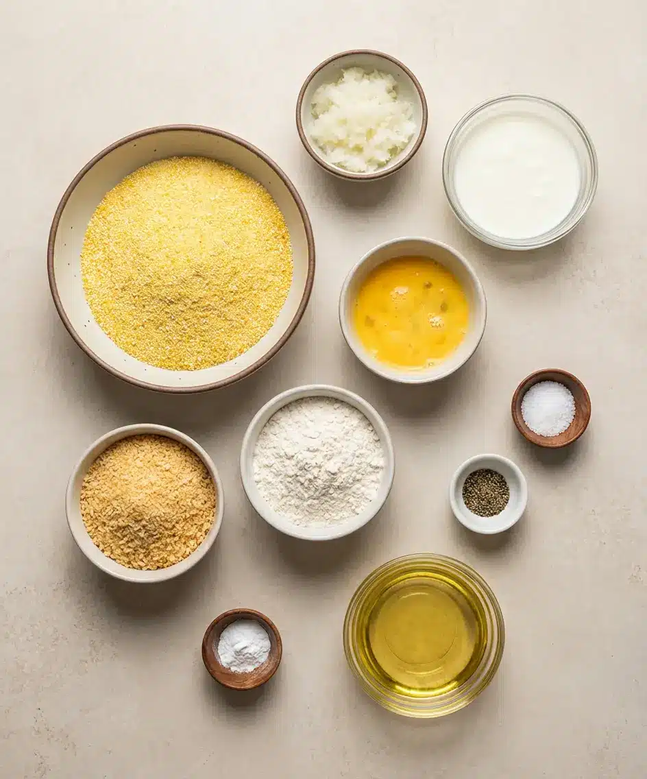 Homemade Hush Puppies Crispy Southern Cornbread Bites ingredients