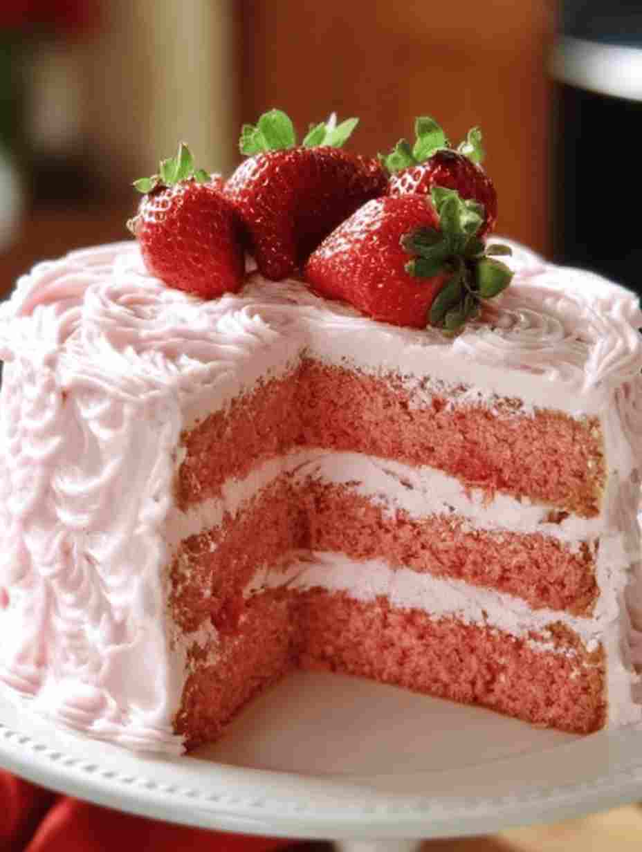 Homemade Strawberry Cake