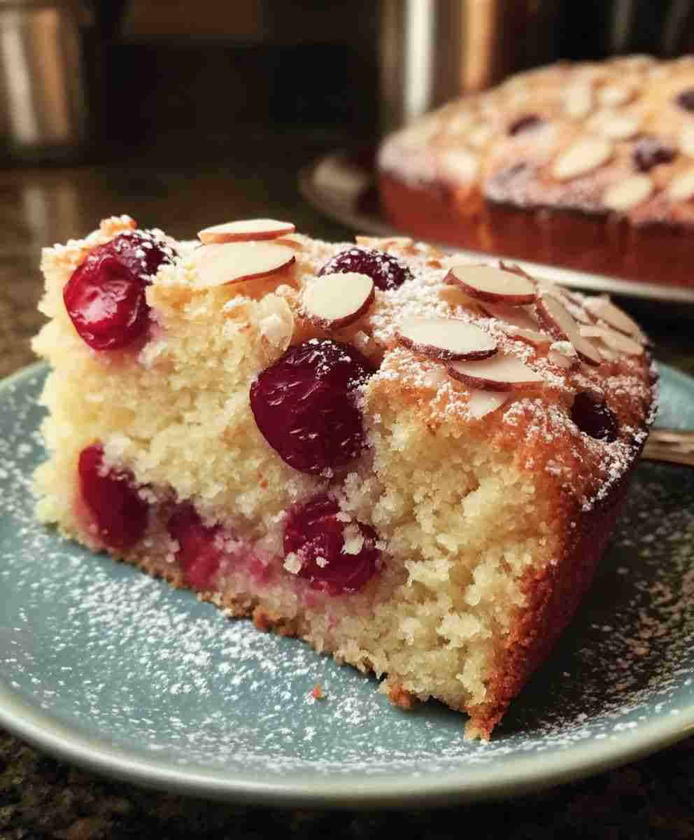 Juicy Cherry Almond Cake Recipe Easy Dessert