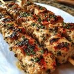 Juicy Ranch Garlic Parmesan Chicken Skewers