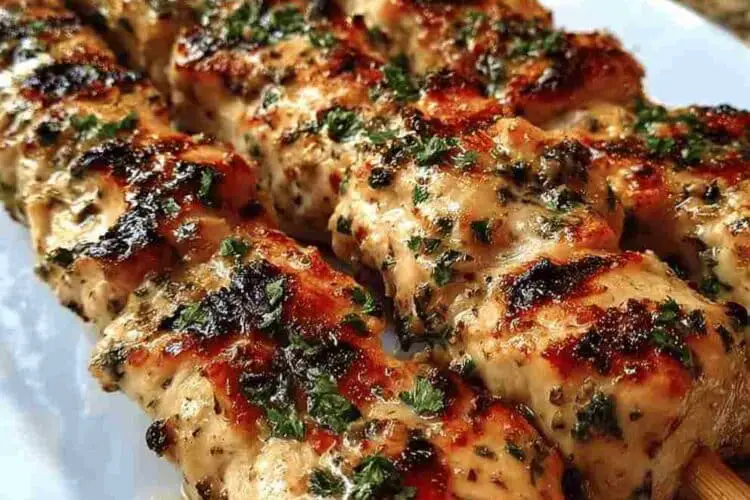 Juicy Ranch Garlic Parmesan Chicken Skewers