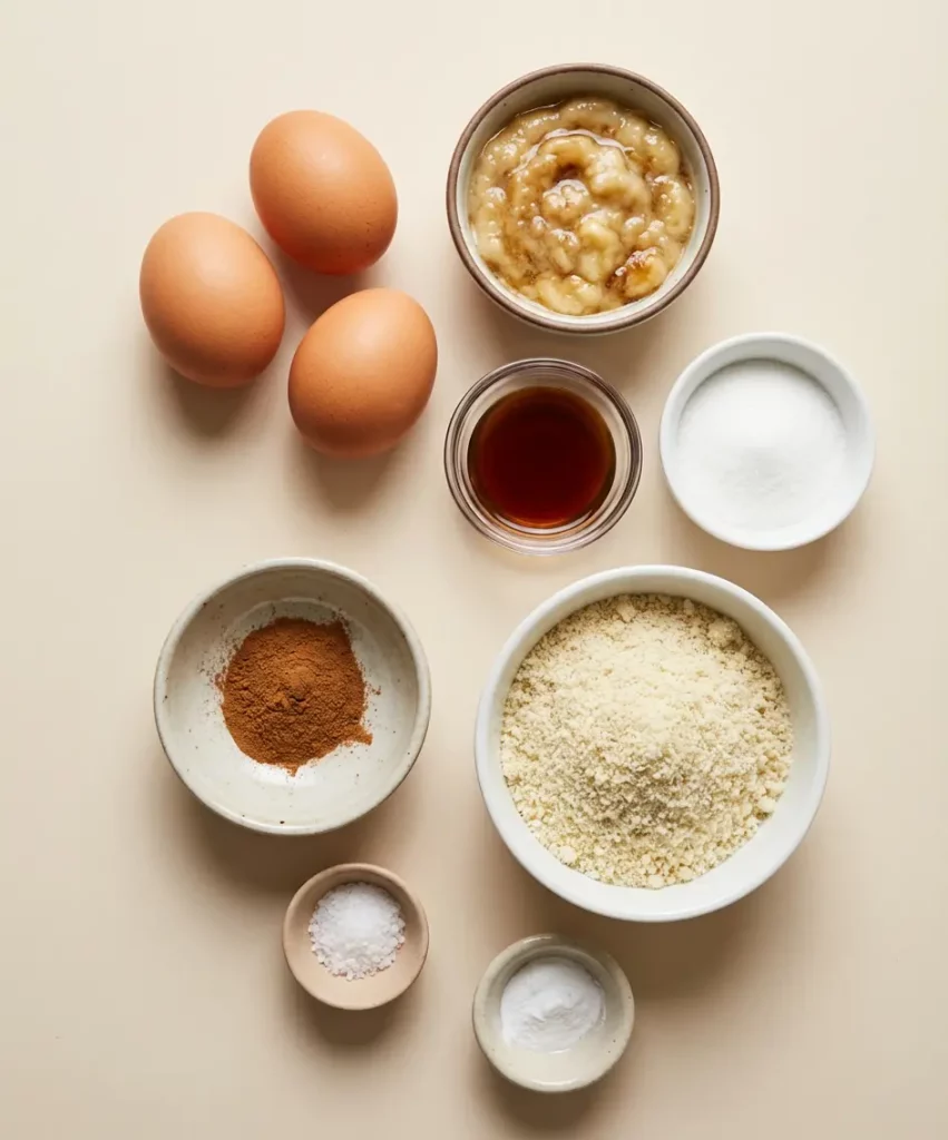 Keto Banana Bread Recipe ingredients