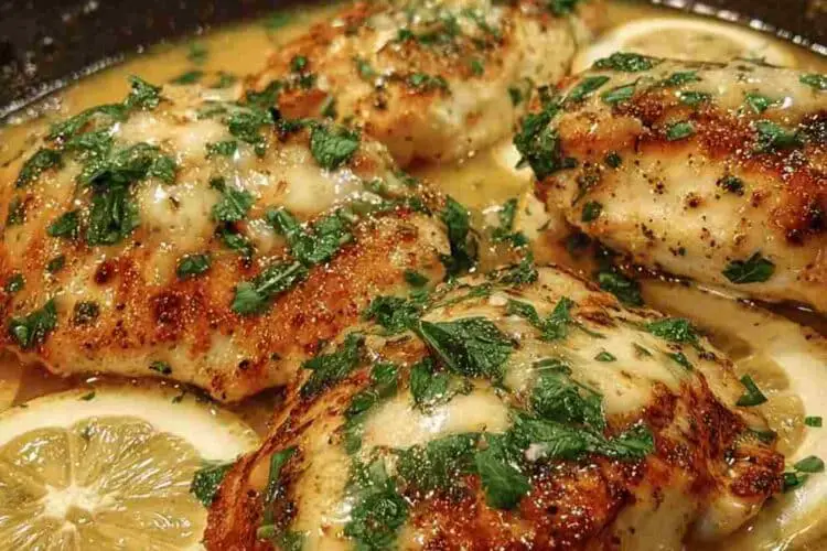 Lemon Chicken Romano Recipe with Crispy Cheese Coating