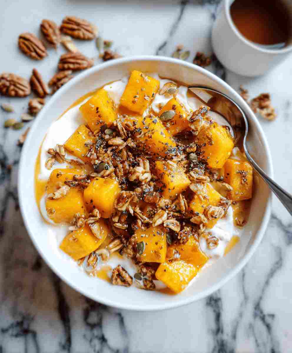 Maple Roasted Butternut Squash Yogurt Bowl