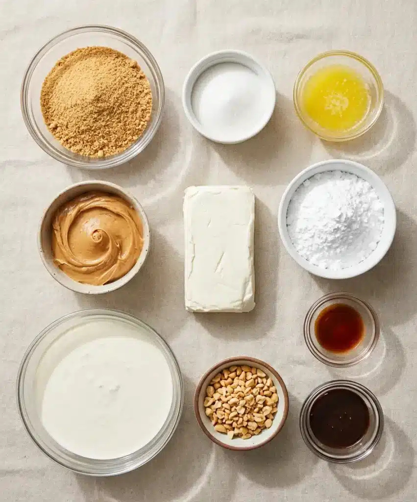 No Bake Peanut Butter Pie Recipe ingredients