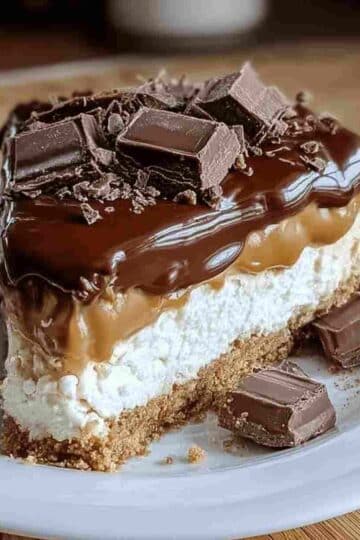 No Bake Twix Cheesecake Easy Layered Dessert