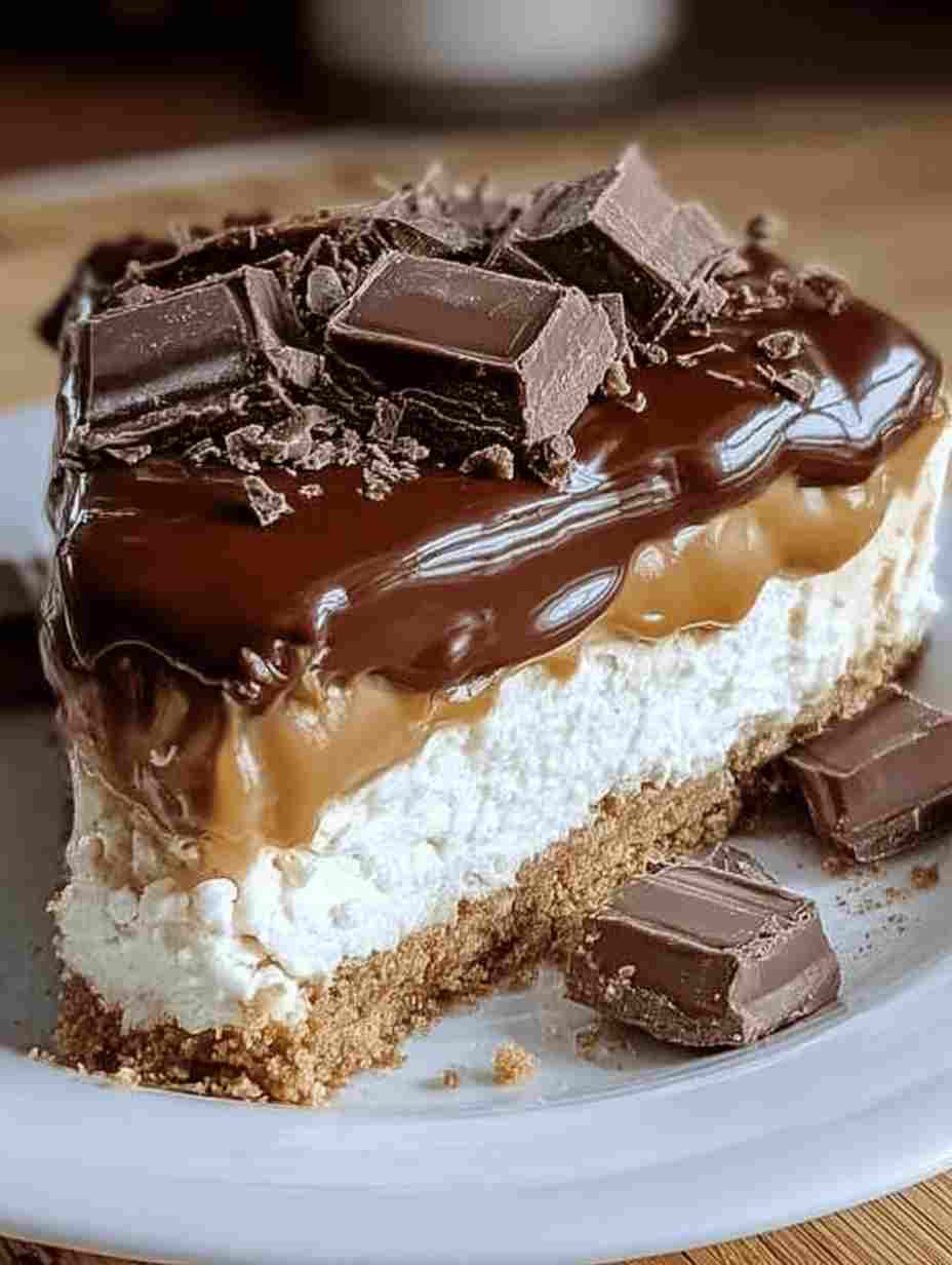 No Bake Twix Cheesecake Easy Layered Dessert