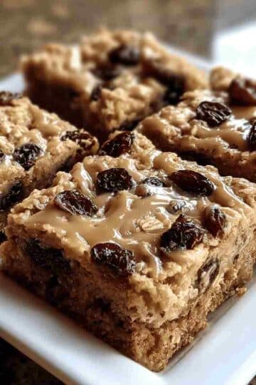 Oatmeal Raisin Cookie Bars Easy Chewy Dessert Recipe