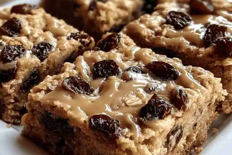 Oatmeal Raisin Cookie Bars Easy Chewy Dessert Recipe