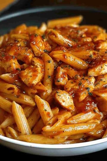 One Pan Honey BBQ Chicken Penne