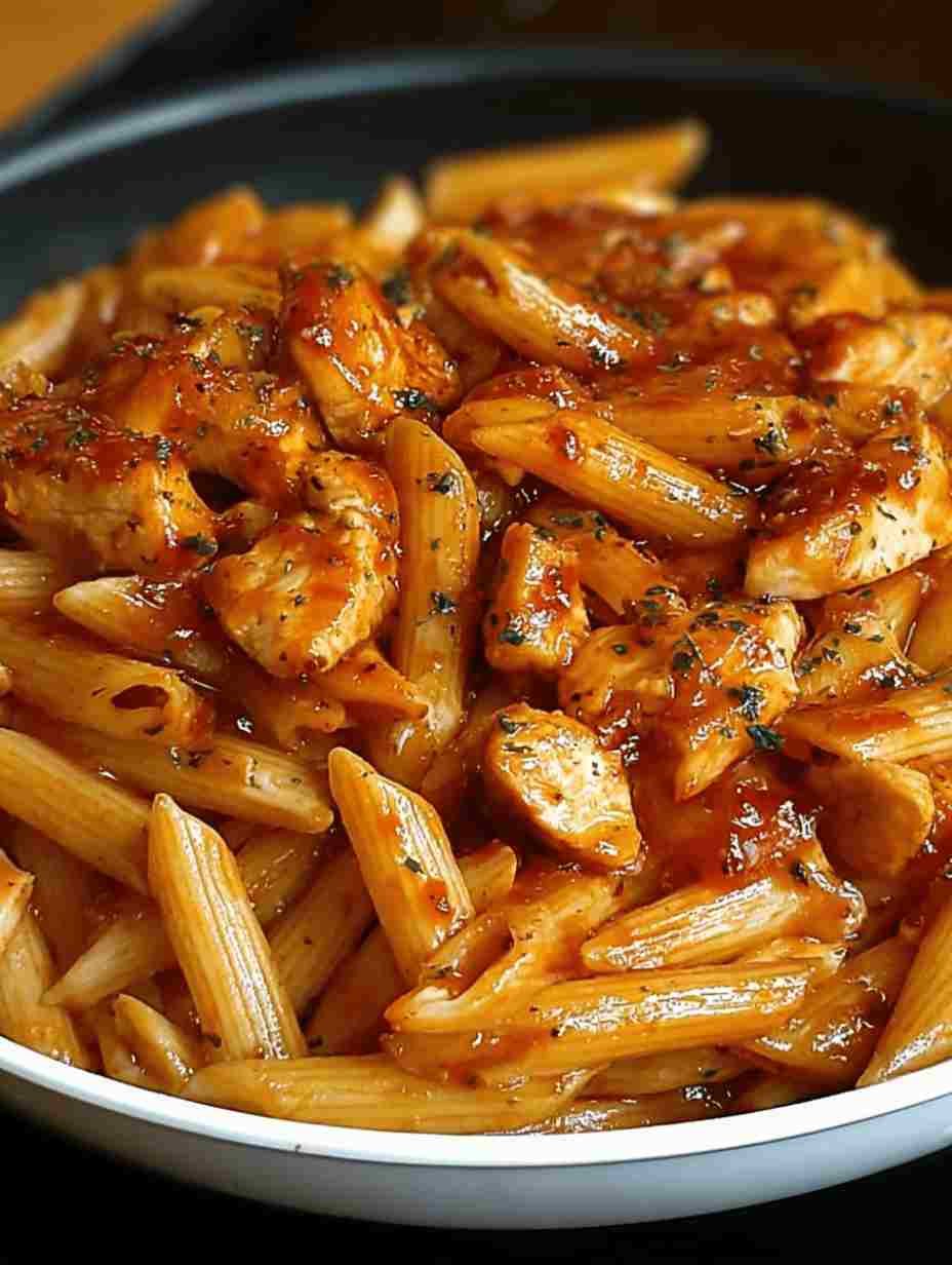 One Pan Honey BBQ Chicken Penne
