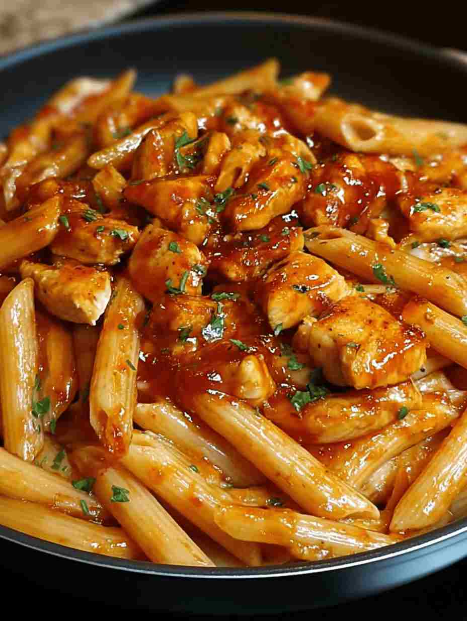 One Pan Honey BBQ Chicken Penne