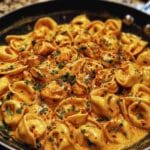 One Pot Spicy Garlic Butter Chicken Tortellini
