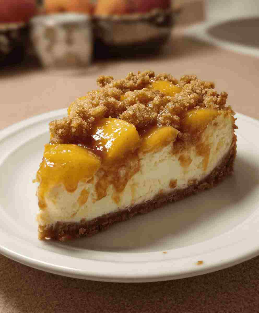 Peach Cobbler Cheesecake