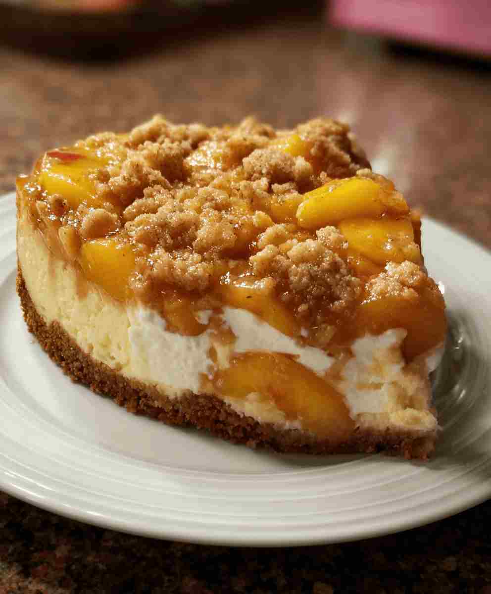 Peach Cobbler Cheesecake
