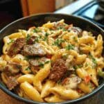 Philly Cheesesteak Pasta Creamy One Pot Recipe