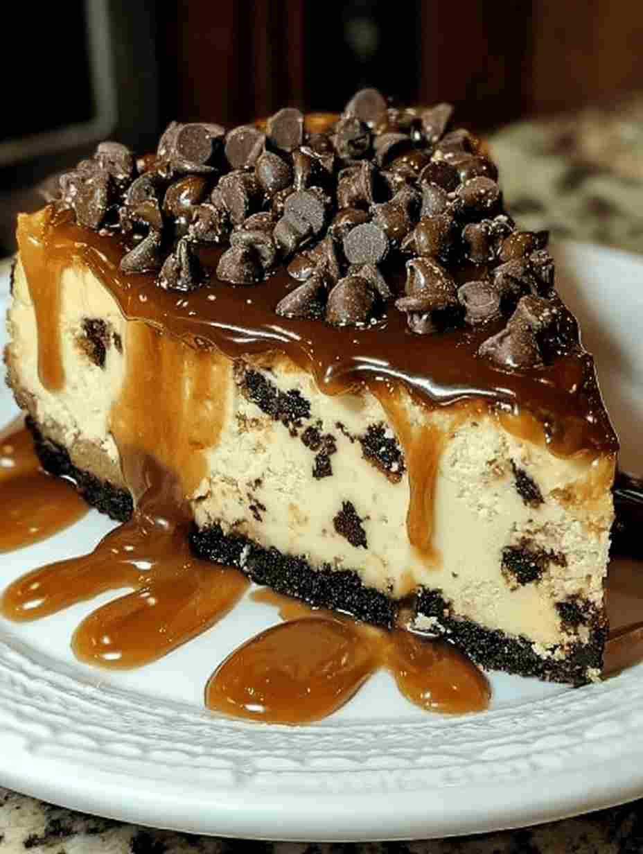 Salted Caramel Chocolate Chip Cheesecake Recipe