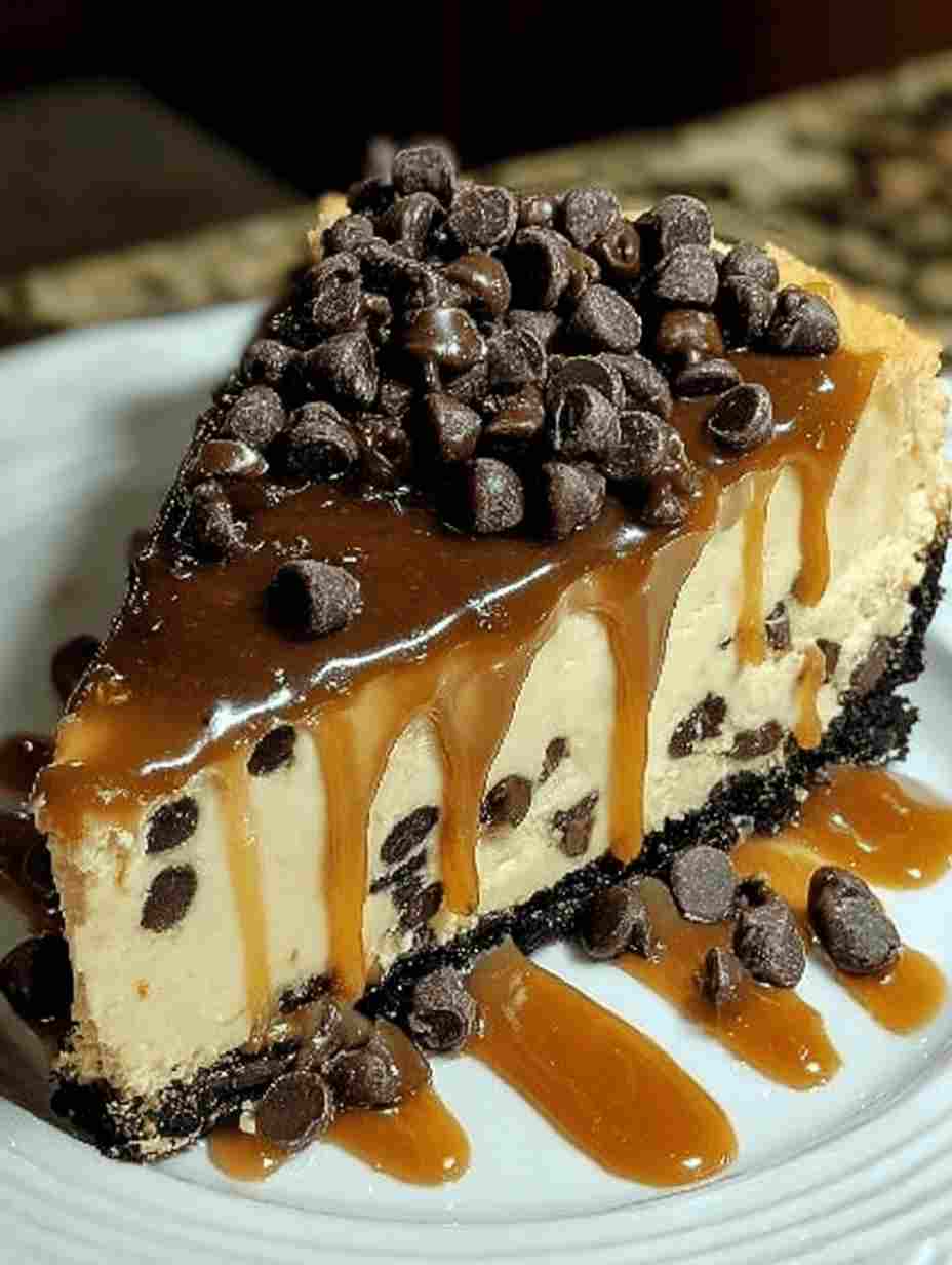 Salted Caramel Chocolate Chip Cheesecake Recipe