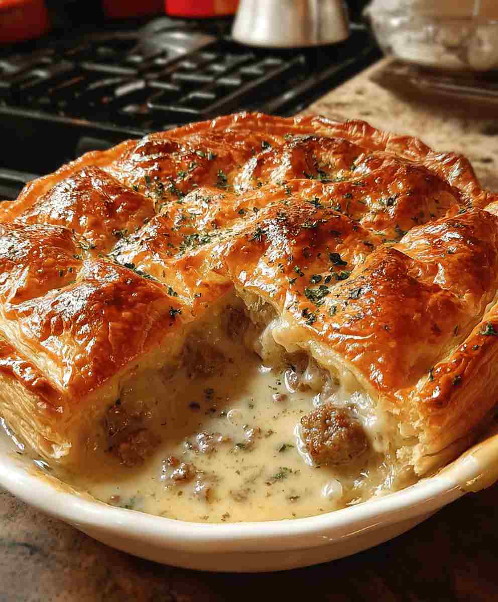 Sausage Gravy Puff Pie Recipe