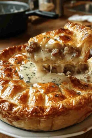 Sausage Gravy Puff Pie Recipe