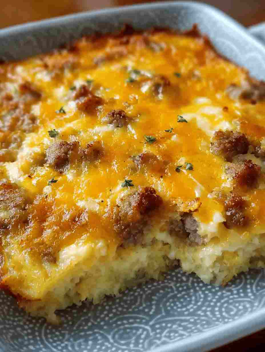 Sausage Hash Brown Breakfast Casserole Recipe