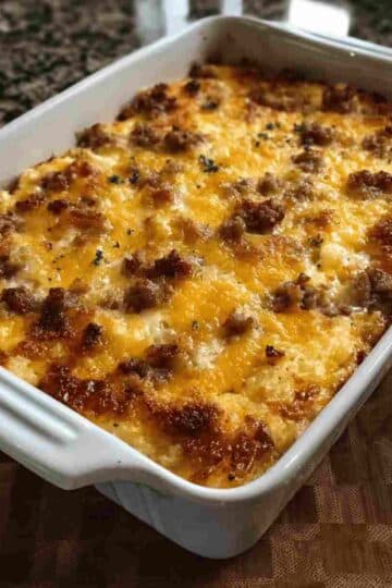 Sausage Hash Brown Breakfast Casserole Recipe