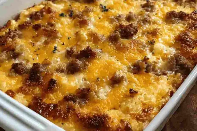 Sausage Hash Brown Breakfast Casserole Recipe
