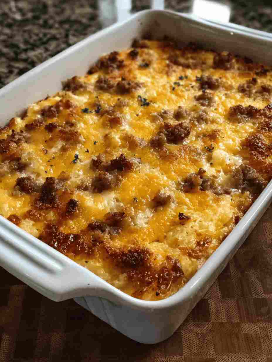 Sausage Hash Brown Breakfast Casserole Recipe