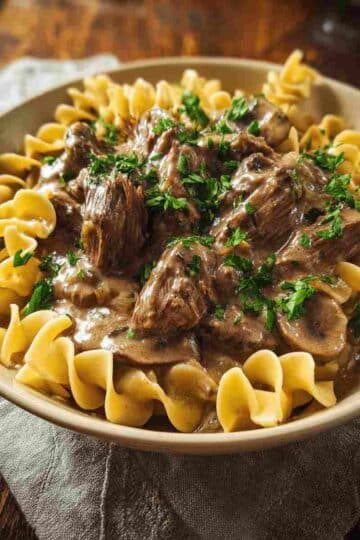 Slow Cooker Beef Stroganoff