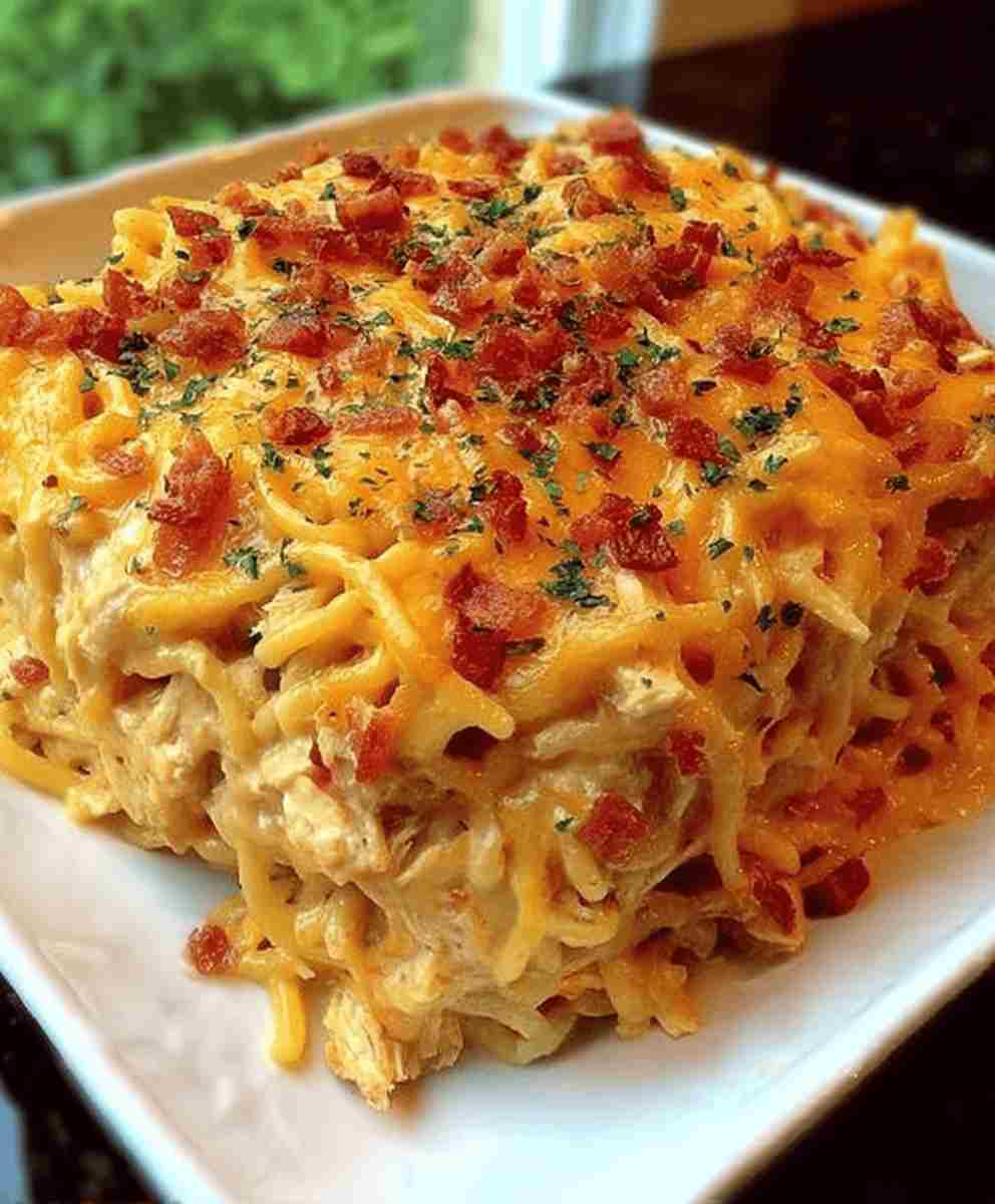 Spicy Southern Cheesy Chicken Spaghetti Casserole