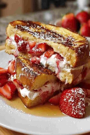 Strawberry Cheesecake Stuffed French Toast