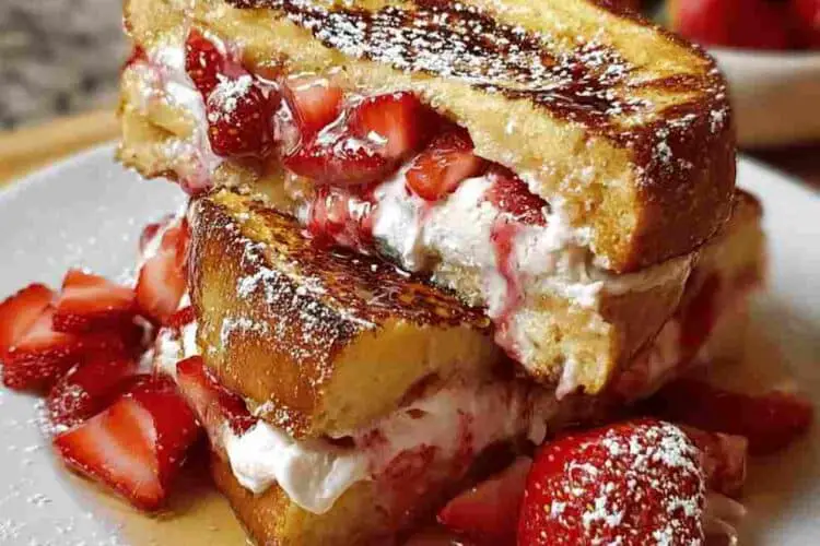 Strawberry Cheesecake Stuffed French Toast