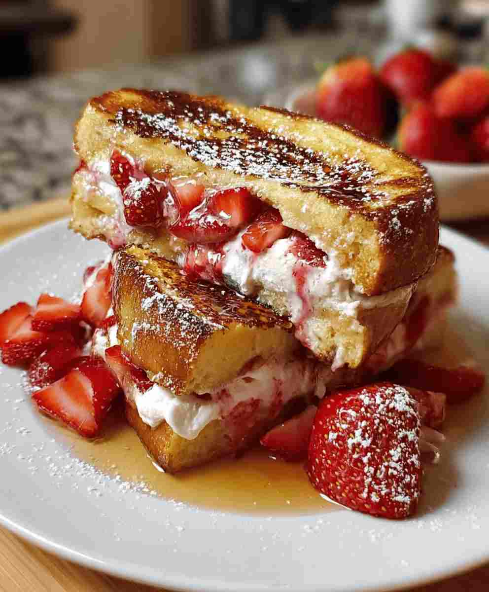 Strawberry Cheesecake Stuffed French Toast