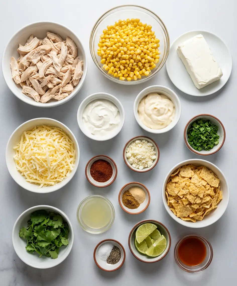 Street Corn Chicken Casserole ingredients1