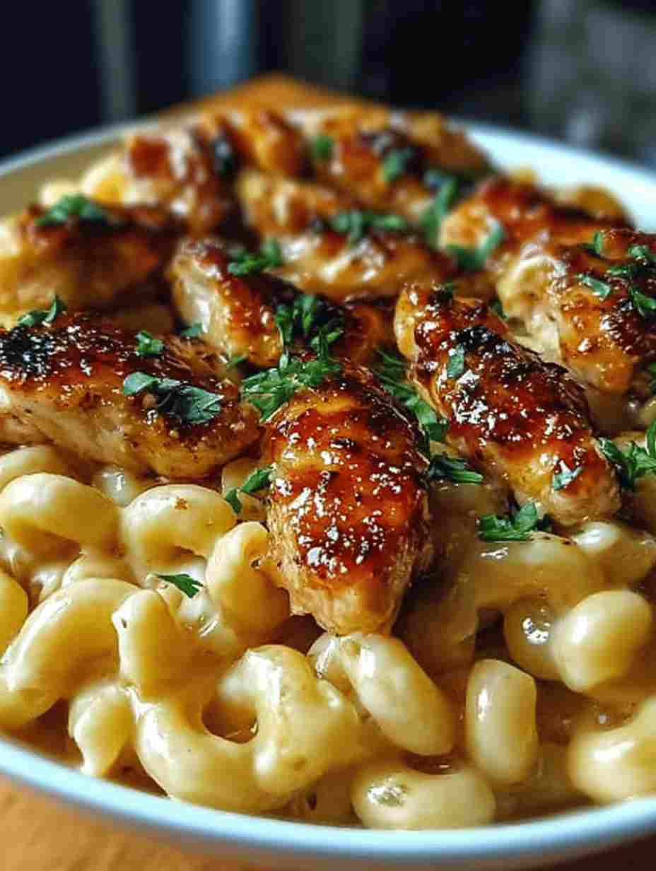 Sweet and Spicy Honey Chicken Mac and Cheese